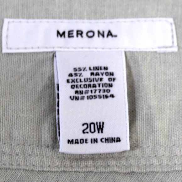 MERONA Neutral Linen, Sequin Embellished, A-Line Midi Skirt - Picture 6 of 8